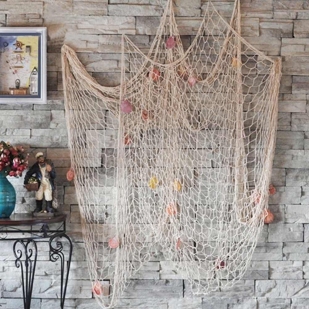 Photo about Decorations And Design - Fishing net decorating the