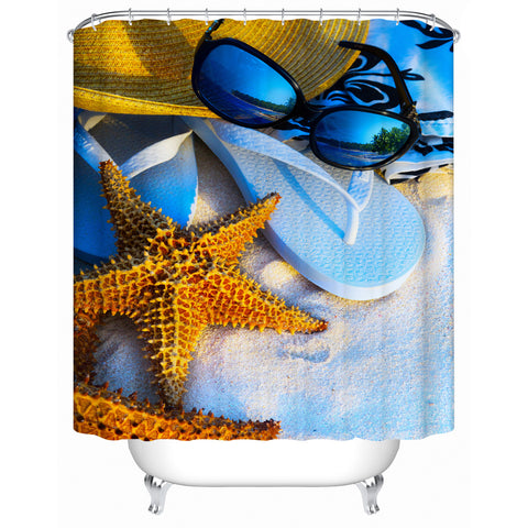 Starfish on The Beach Shower Curtains