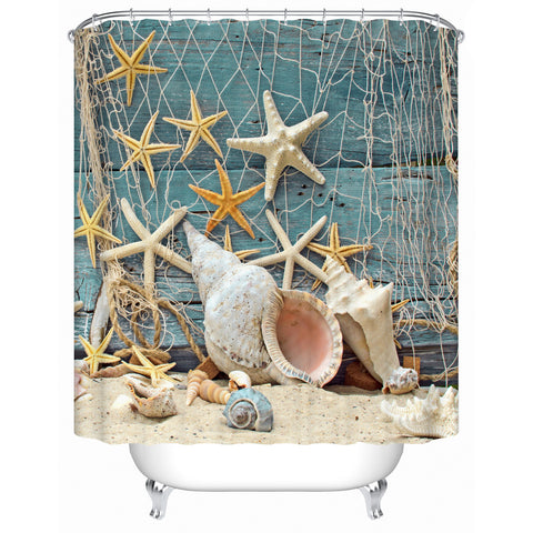 Starfish on The Beach Shower Curtains