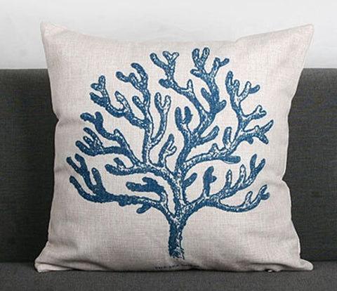 Blue Sea Throw Pillow Case