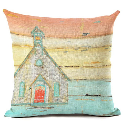 Beach Theme Pillow Cover