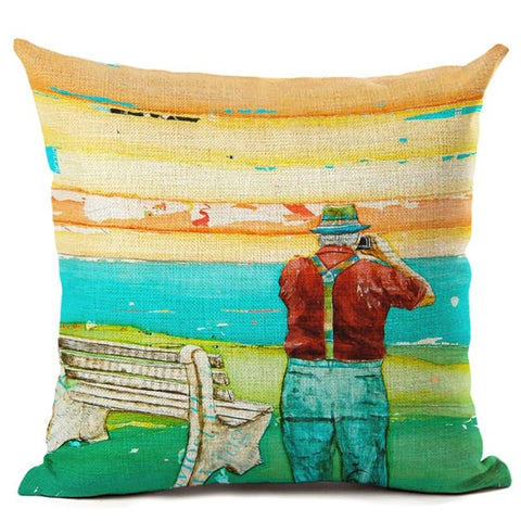 Beach Theme Pillow Cover