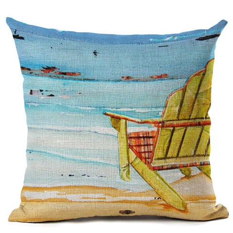 Beach Theme Pillow Cover