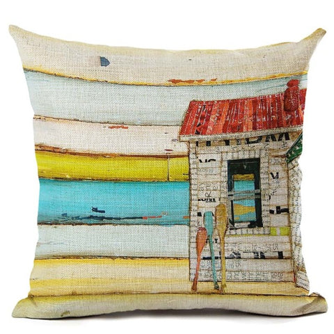 Beach Theme Pillow Cover