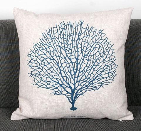 Blue Sea Throw Pillow Case