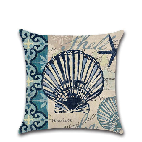 Marine Style Beach Pillow Case