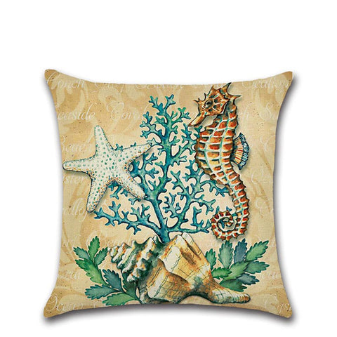 Marine Style Beach Pillow Case