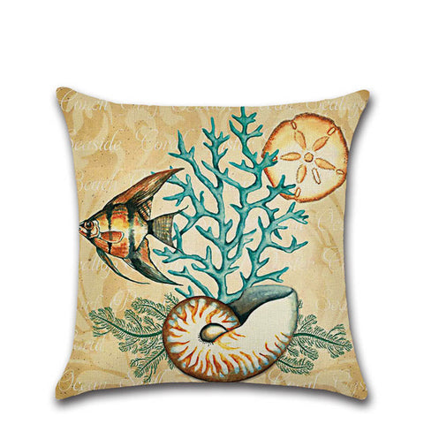 Marine Style Beach Pillow Case