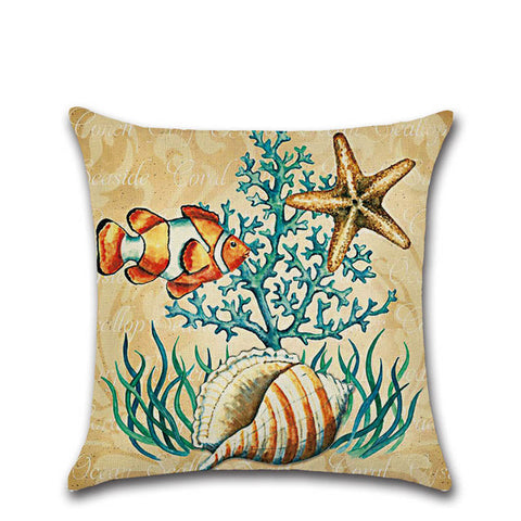 Marine Style Beach Pillow Case