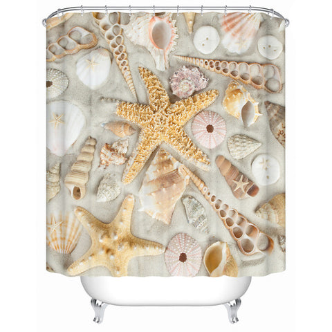 Starfish on The Beach Shower Curtains